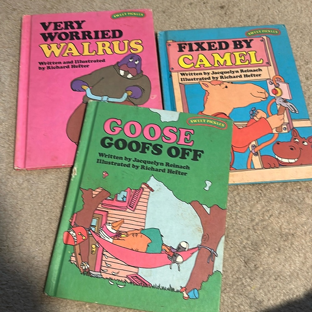 3 Vintage Sweet Pickles hardcover children’s‎ books 70s